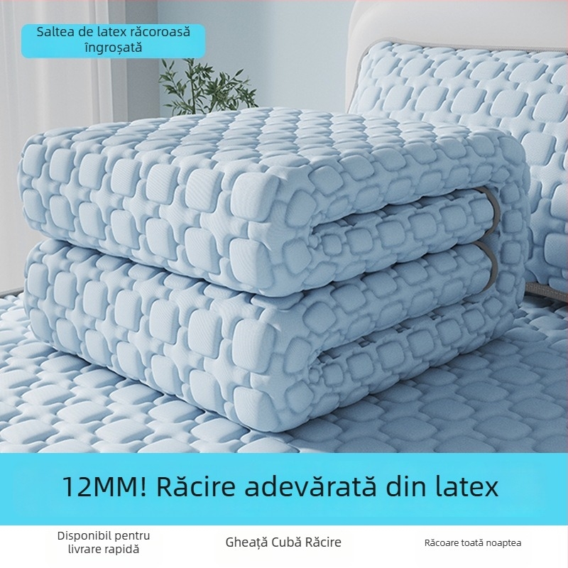 Set de trei piese din latex pentru dormit – latex natural 80-90%, Ice Silk Cooling, lavabil la mașină