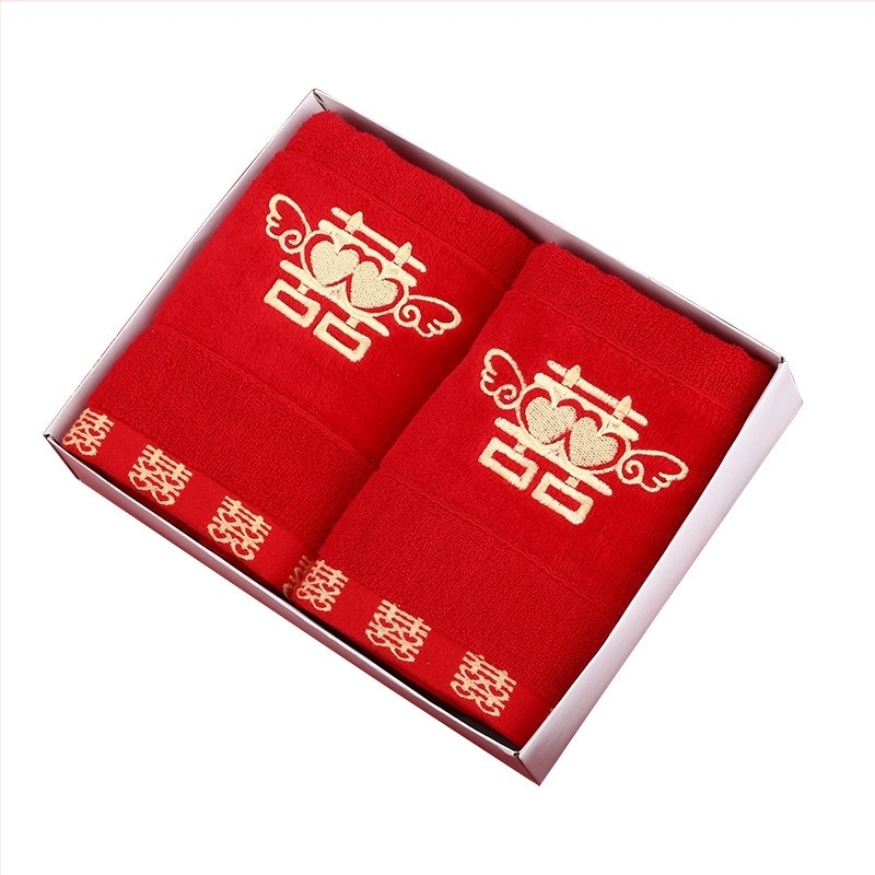 Prosop de față, 100% bumbac, 100 g, broderie și jacquard, stil chinezesc