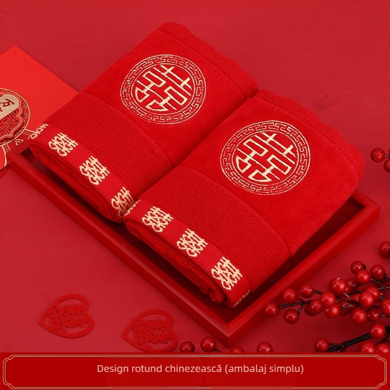 Prosop de față, 100% bumbac, 100 g, broderie și jacquard, stil chinezesc