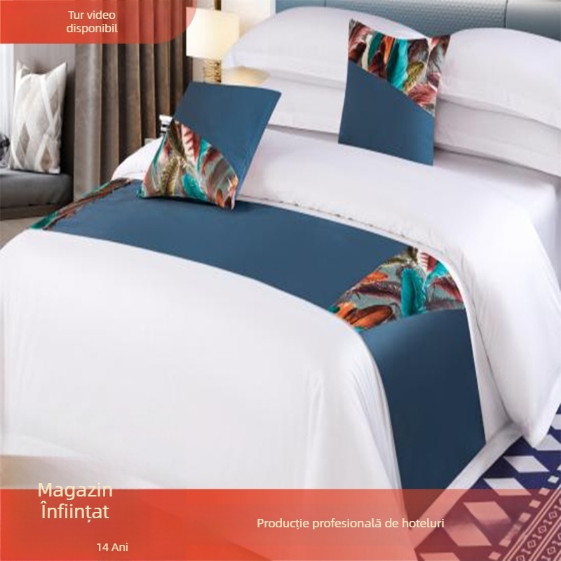 Steag de masă pentru hotel – abstracție geometrică, fibre de acetat, stil modern minimalist, Guangzhou Zhongling