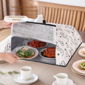 Pătură pliată izolată pentru legume - protecție împotriva prafului, utilizare în exterior, scut împotriva insectelor, materiale: PP + folie de aluminiu + poliester