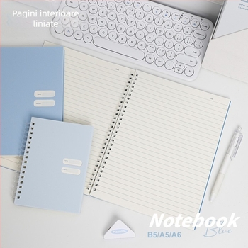 Caiet spirală cu copertă PP moale, model 833, 140 de pagini text, hârtie 80 gsm