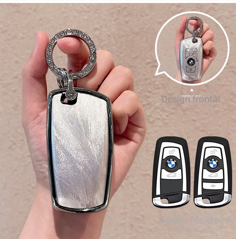 Carcasă pentru cheia BMW Seria 3, TPU, acoperire completă cu cataramă, stil Japonez/Coreean, personalizabil