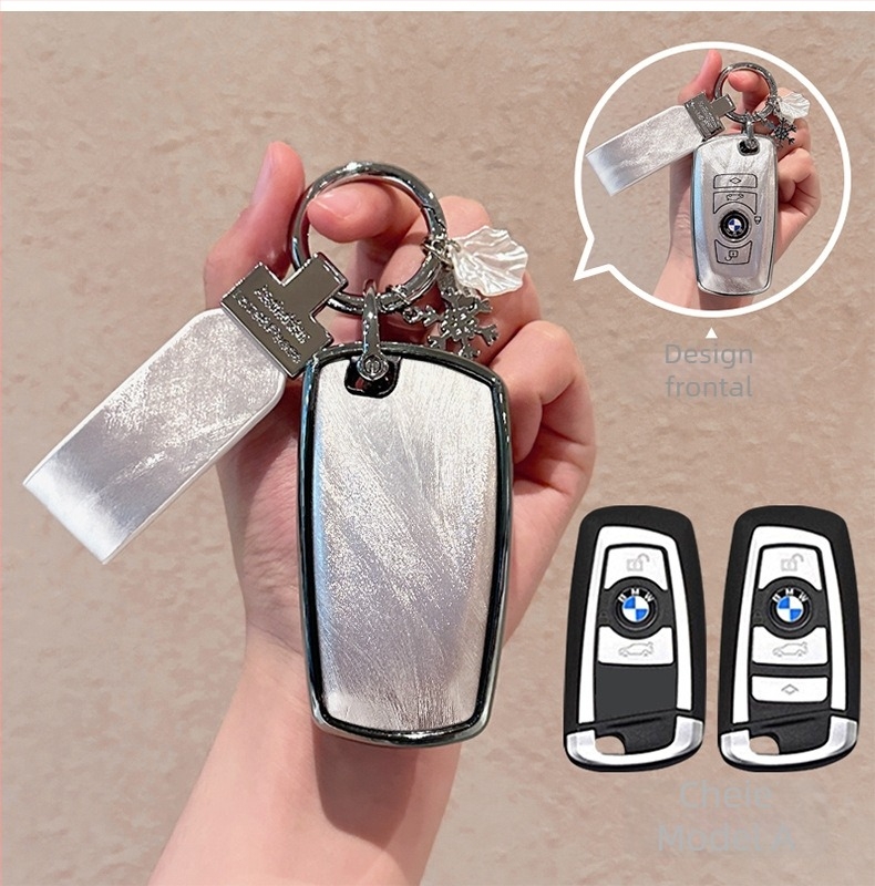 Carcasă pentru cheia BMW Seria 3, TPU, acoperire completă cu cataramă, stil Japonez/Coreean, personalizabil
