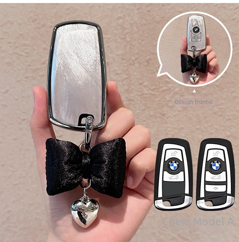 Carcasă pentru cheia BMW Seria 3, TPU, acoperire completă cu cataramă, stil Japonez/Coreean, personalizabil