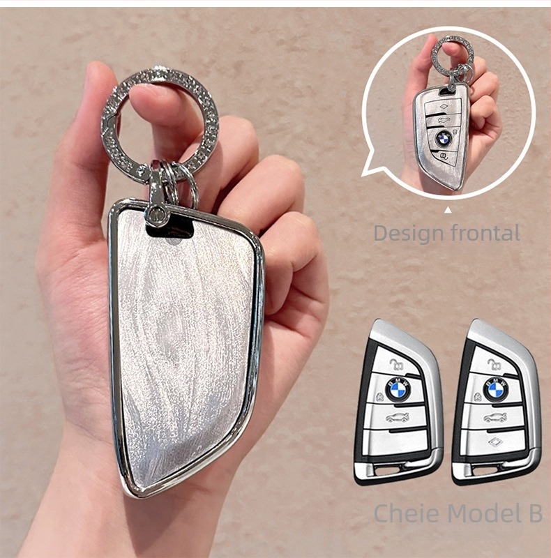 Carcasă pentru cheia BMW Seria 3, TPU, acoperire completă cu cataramă, stil Japonez/Coreean, personalizabil