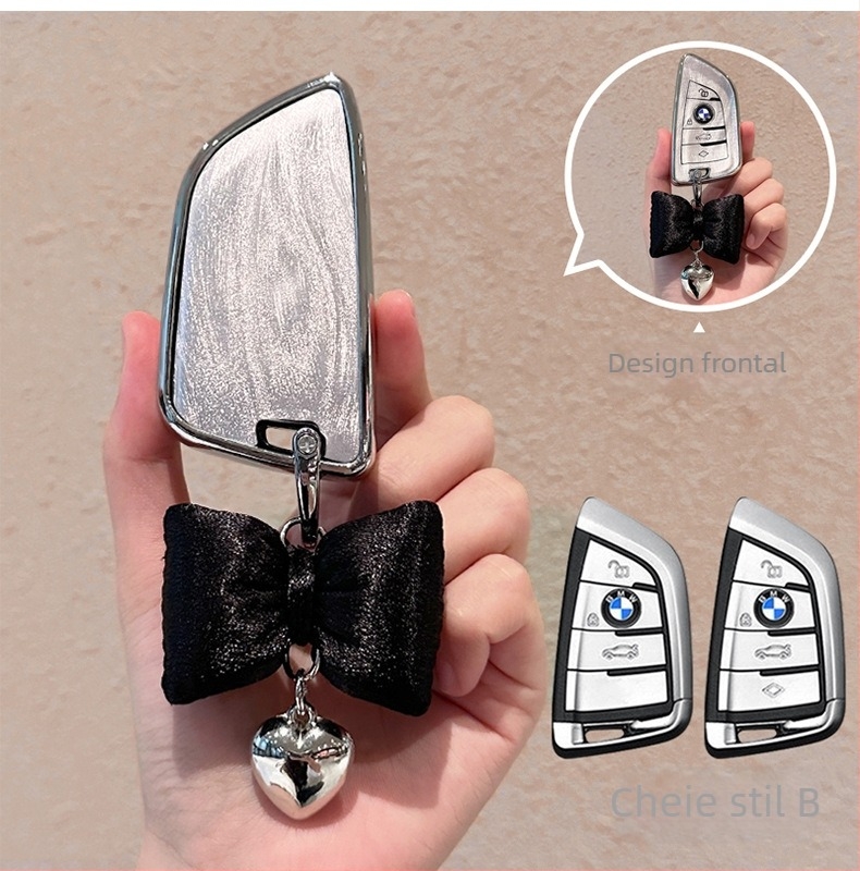 Carcasă pentru cheia BMW Seria 3, TPU, acoperire completă cu cataramă, stil Japonez/Coreean, personalizabil