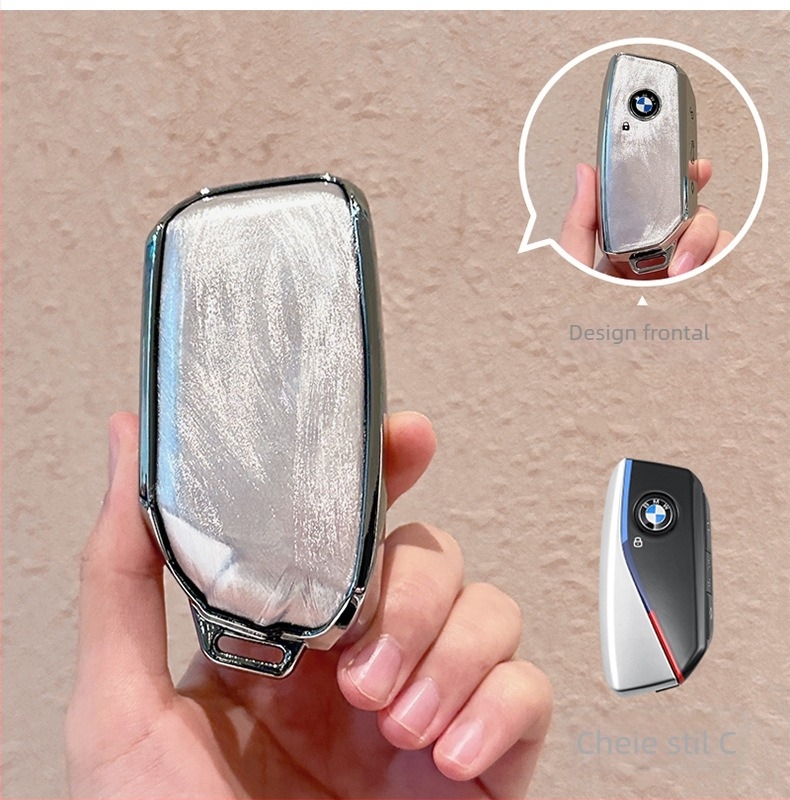 Carcasă pentru cheia BMW Seria 3, TPU, acoperire completă cu cataramă, stil Japonez/Coreean, personalizabil