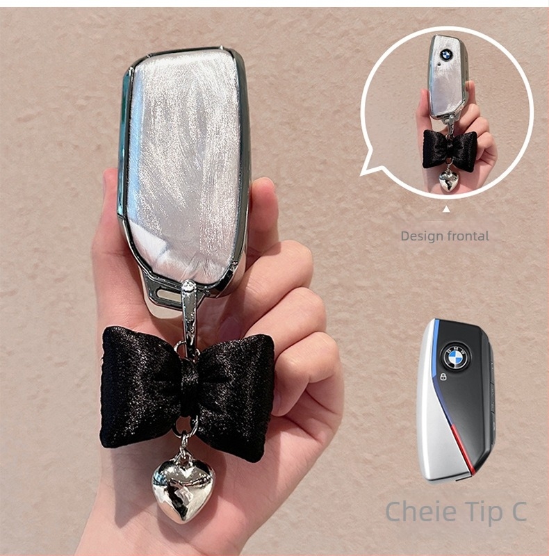 Carcasă pentru cheia BMW Seria 3, TPU, acoperire completă cu cataramă, stil Japonez/Coreean, personalizabil