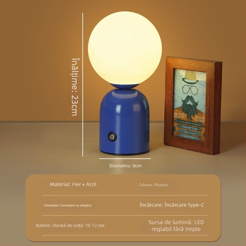 Lampa Nordic Macaron pentru masă – iluminare ambientală pentru bar/cafenea/KTV, suport din metal, model HT-TD1W153, ≤36V, certificat CE