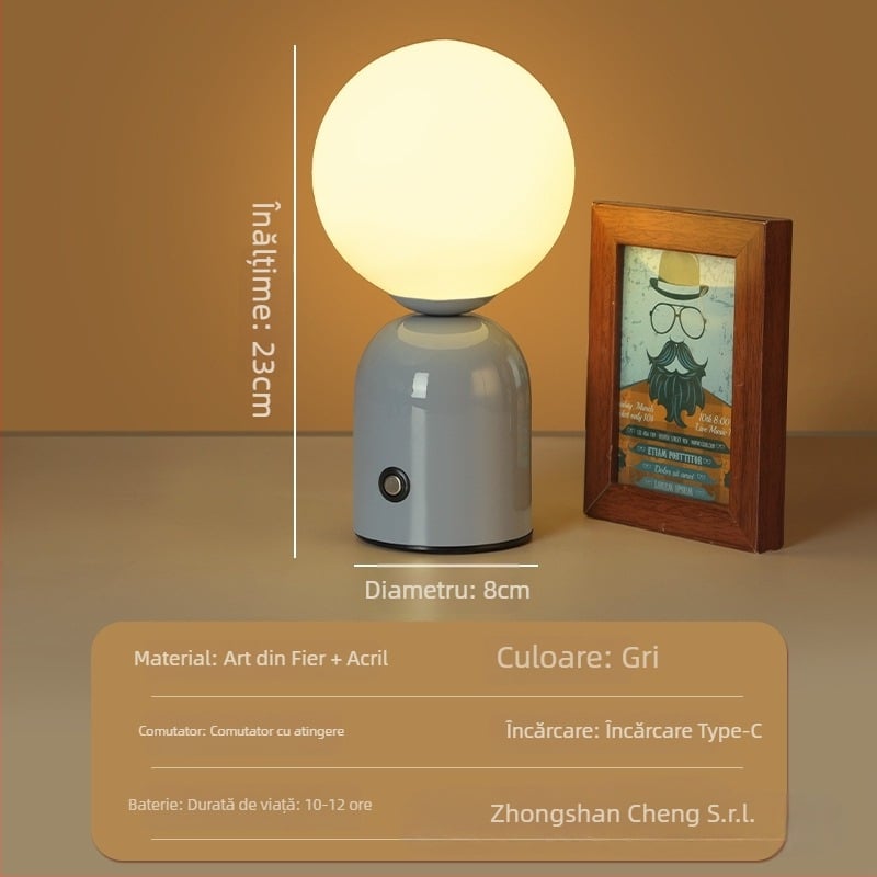 Lampa Nordic Macaron pentru masă – iluminare ambientală pentru bar/cafenea/KTV, suport din metal, model HT-TD1W153, ≤36V, certificat CE