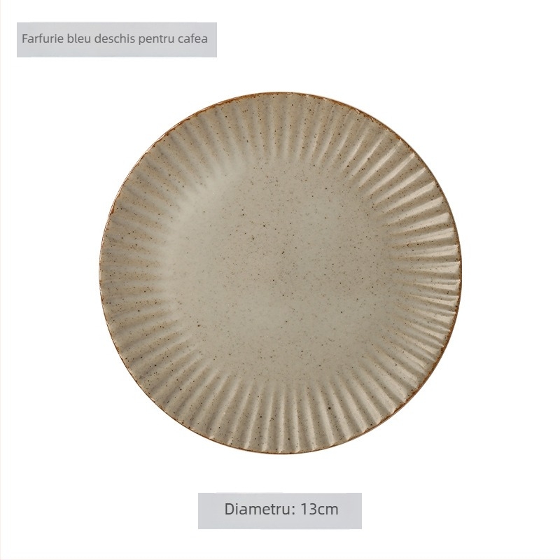 Set ceramic de cești de cafea și farfurioară, stil japonez, logo imprimat, personalizare disponibilă