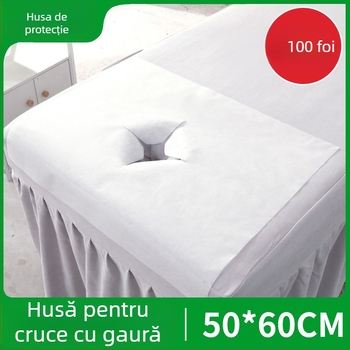 Prosop de unică folosință din țesătură nețesută pentru față și mese de masaj — gros, culoare solidă, pentru saloane de înfrumusețare și masaje