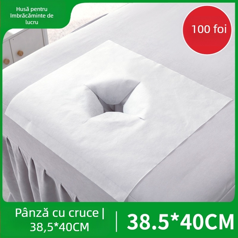 Prosop de unică folosință din țesătură nețesută pentru față și mese de masaj — gros, culoare solidă, pentru saloane de înfrumusețare și masaje