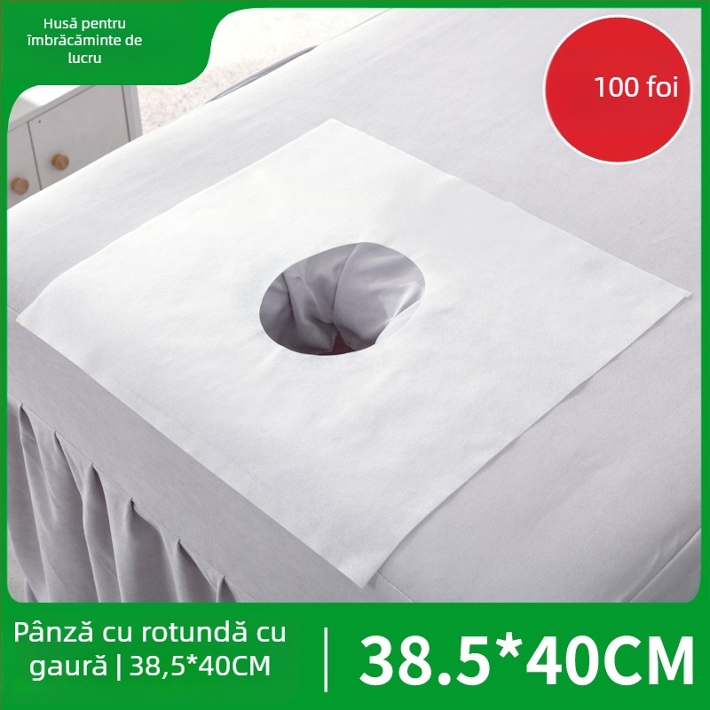 Prosop de unică folosință din țesătură nețesută pentru față și mese de masaj — gros, culoare solidă, pentru saloane de înfrumusețare și masaje
