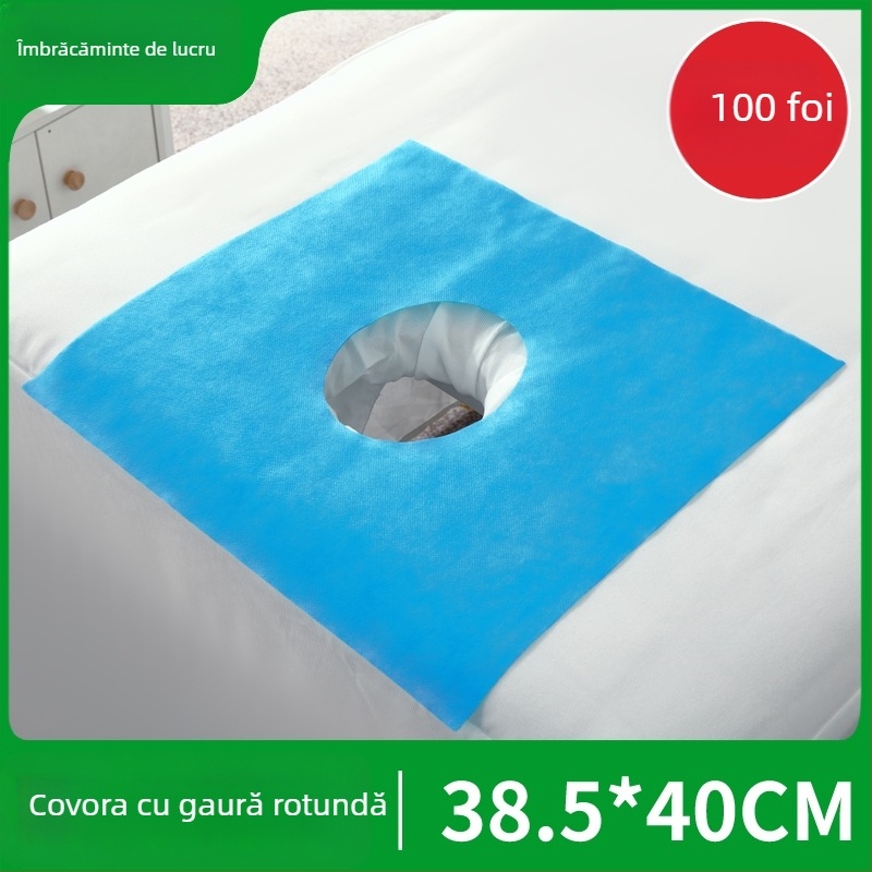 Prosop de unică folosință din țesătură nețesută pentru față și mese de masaj — gros, culoare solidă, pentru saloane de înfrumusețare și masaje