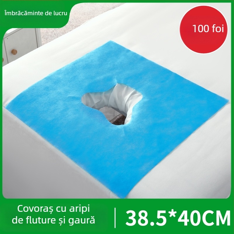 Prosop de unică folosință din țesătură nețesută pentru față și mese de masaj — gros, culoare solidă, pentru saloane de înfrumusețare și masaje