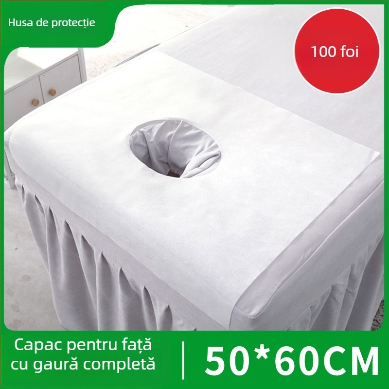 Prosop de unică folosință din țesătură nețesută pentru față și mese de masaj — gros, culoare solidă, pentru saloane de înfrumusețare și masaje