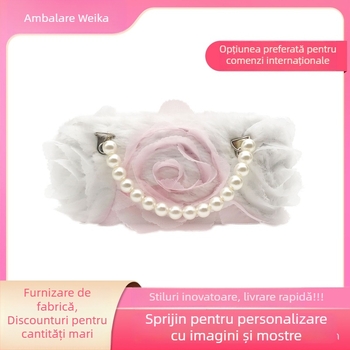 Geantă de bijuterii pentru copii cu perle și flori – material textil, broderie, motif animal, imprimare logo disponibil, Weika