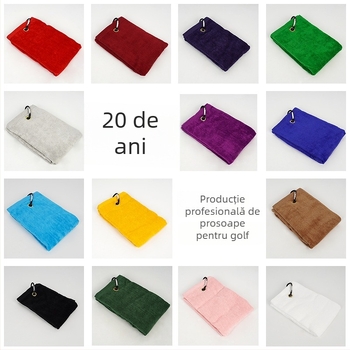 Prosop golf din bumbac Dolan cu logo brodat și imprimat, 110 g