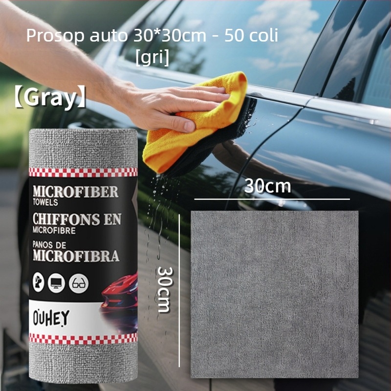 Prosop auto multifuncțional din microfibră, 150 g, Jacquard, fir simplu, uscare rapidă și absorbție mare a apei
