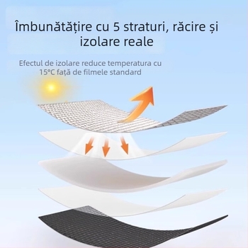 Film autoadeziv pentru ferestre, protecție solară - material: pânză, stil modern minimalist, model solid, sufragerie