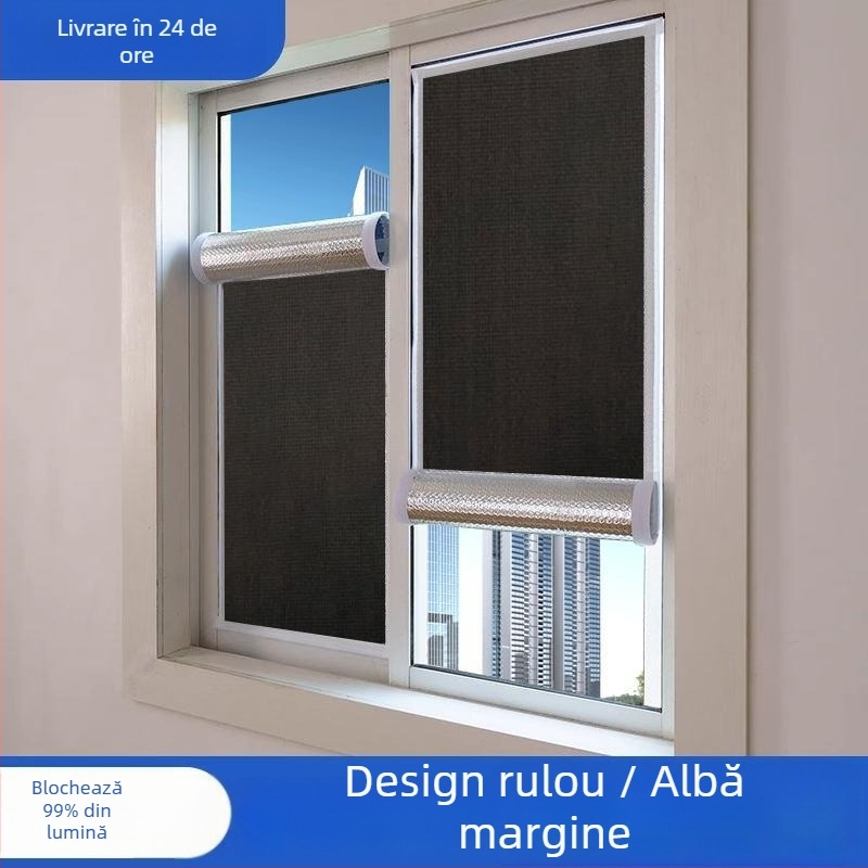 Film autoadeziv pentru ferestre, protecție solară - material: pânză, stil modern minimalist, model solid, sufragerie
