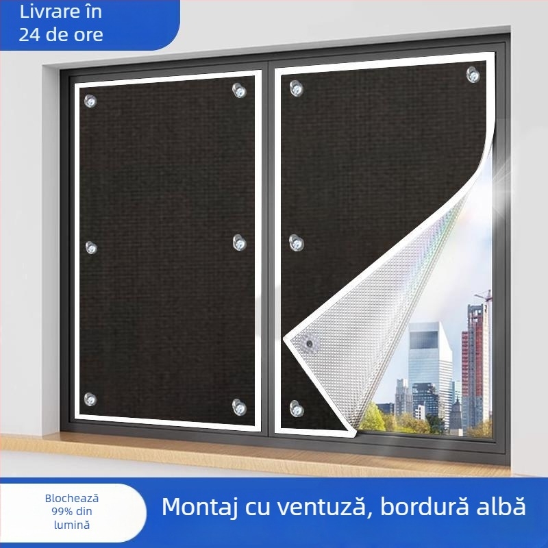 Film autoadeziv pentru ferestre, protecție solară - material: pânză, stil modern minimalist, model solid, sufragerie