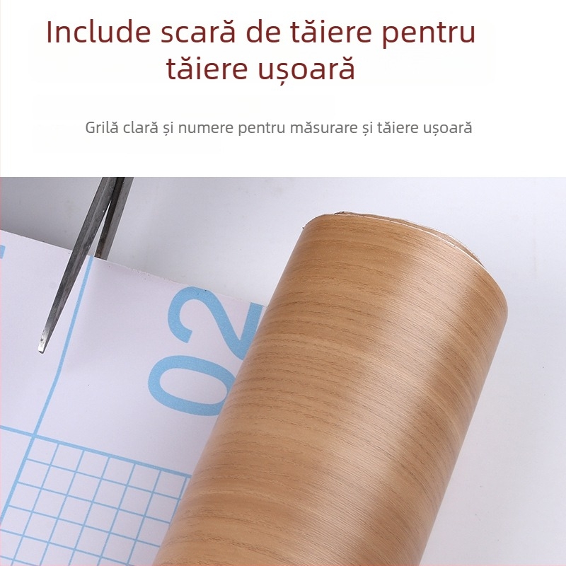 Adeziv autoadeziv cu aspect lemnos pentru renovarea mobilierului – rezistent la apă și umezeală, pentru dulapuri, uși din lemn și mobilier vechi