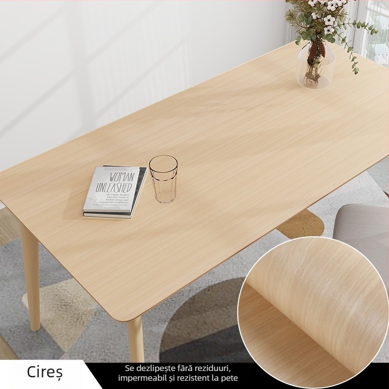Adeziv autoadeziv cu aspect lemnos pentru renovarea mobilierului – rezistent la apă și umezeală, pentru dulapuri, uși din lemn și mobilier vechi