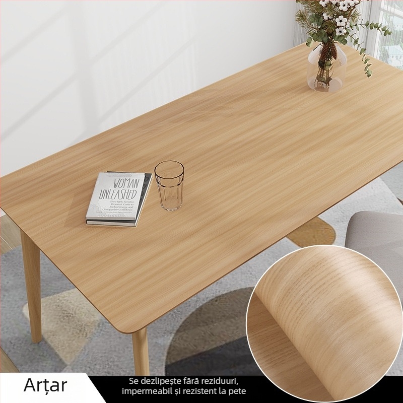 Adeziv autoadeziv cu aspect lemnos pentru renovarea mobilierului – rezistent la apă și umezeală, pentru dulapuri, uși din lemn și mobilier vechi