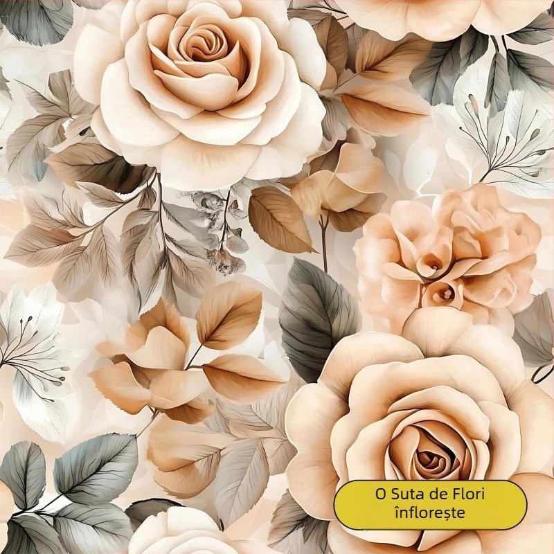 Stickere autocolante PVC pentru mobilier și pereți – tapet floral, acoperire pentru pereți, renovare a dulapurilor și garderobei, calitate premium