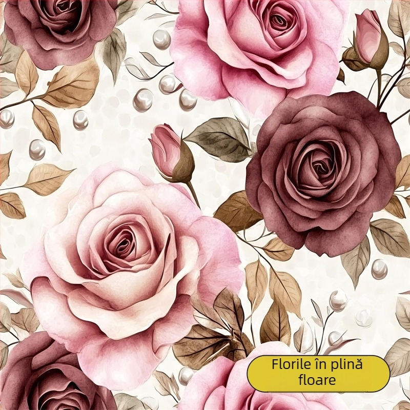 Stickere autocolante PVC pentru mobilier și pereți – tapet floral, acoperire pentru pereți, renovare a dulapurilor și garderobei, calitate premium
