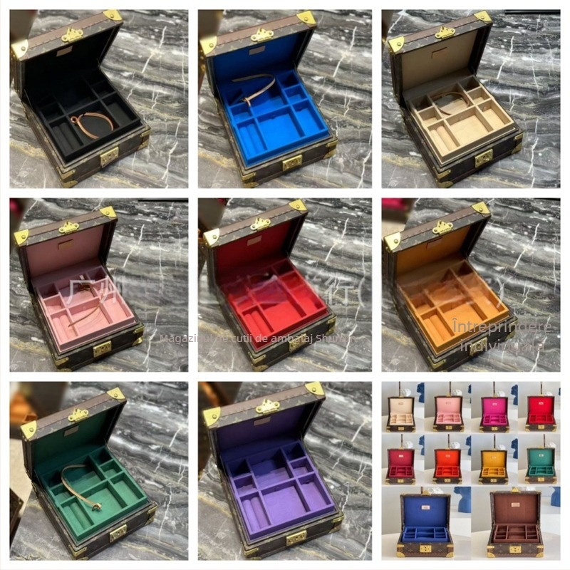 Cutie pentru ceas pentru presbiopie, cutie multifuncțională pentru bijuterii, cutie rigidă de înaltă clasă, cutie din familia L — Material: cortical; Model: Cutie; Tip ambalaj: Cutie de ambalaj; Utilizare: ambalare bijuterii