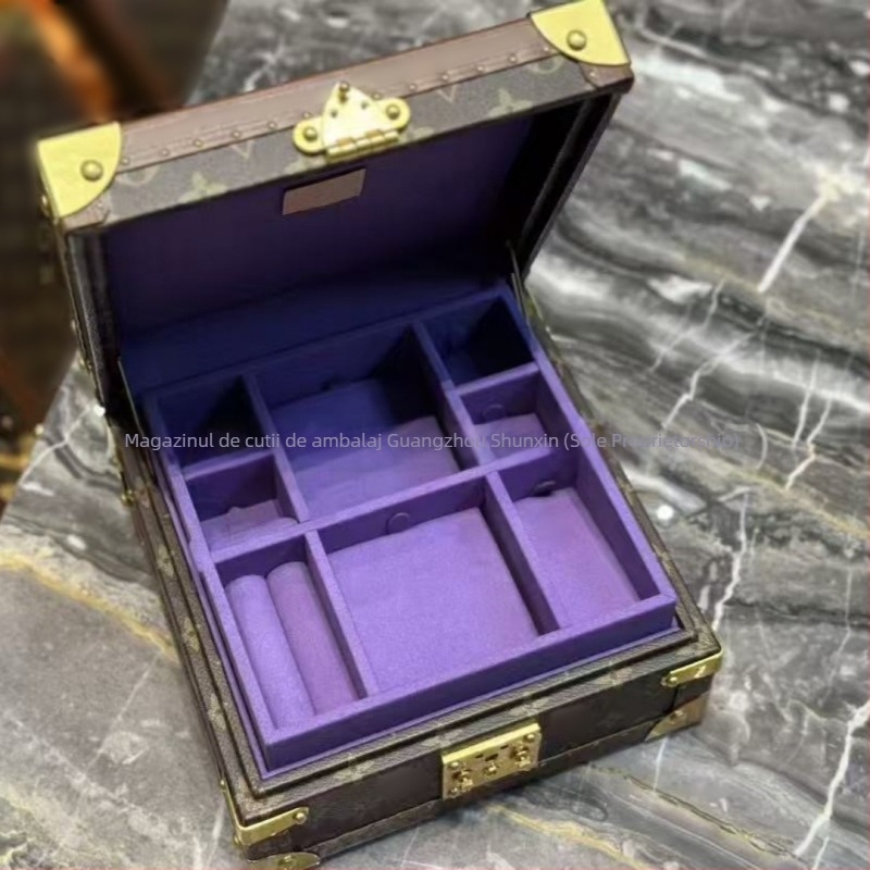 Cutie pentru ceas pentru presbiopie, cutie multifuncțională pentru bijuterii, cutie rigidă de înaltă clasă, cutie din familia L — Material: cortical; Model: Cutie; Tip ambalaj: Cutie de ambalaj; Utilizare: ambalare bijuterii