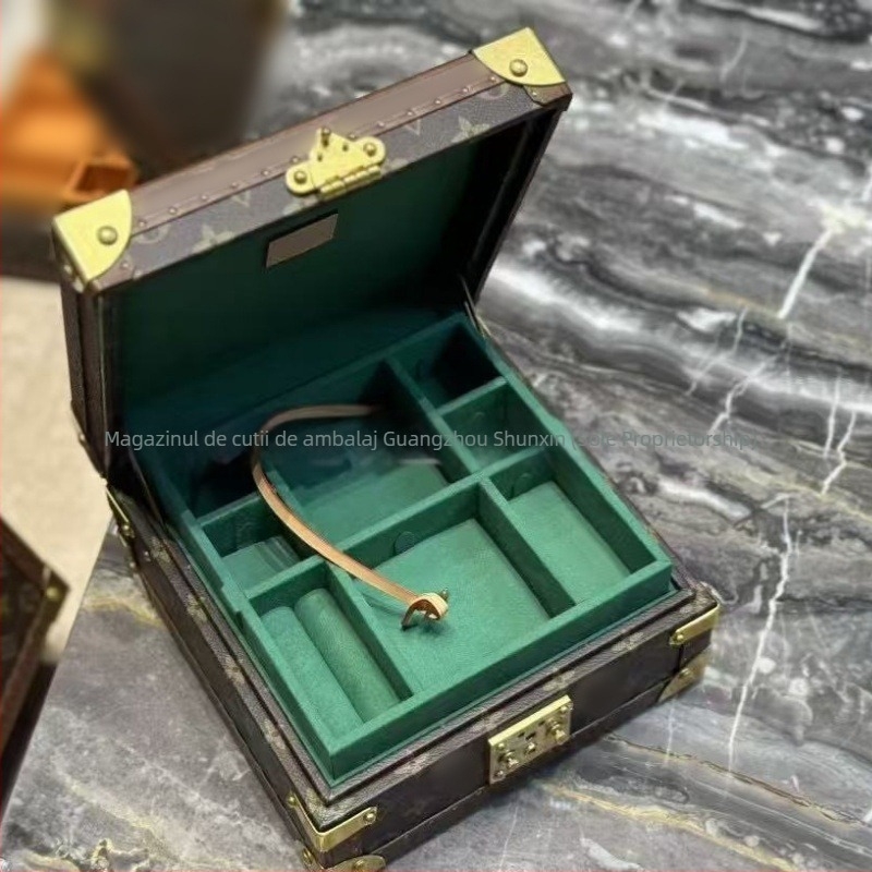 Cutie pentru ceas pentru presbiopie, cutie multifuncțională pentru bijuterii, cutie rigidă de înaltă clasă, cutie din familia L — Material: cortical; Model: Cutie; Tip ambalaj: Cutie de ambalaj; Utilizare: ambalare bijuterii