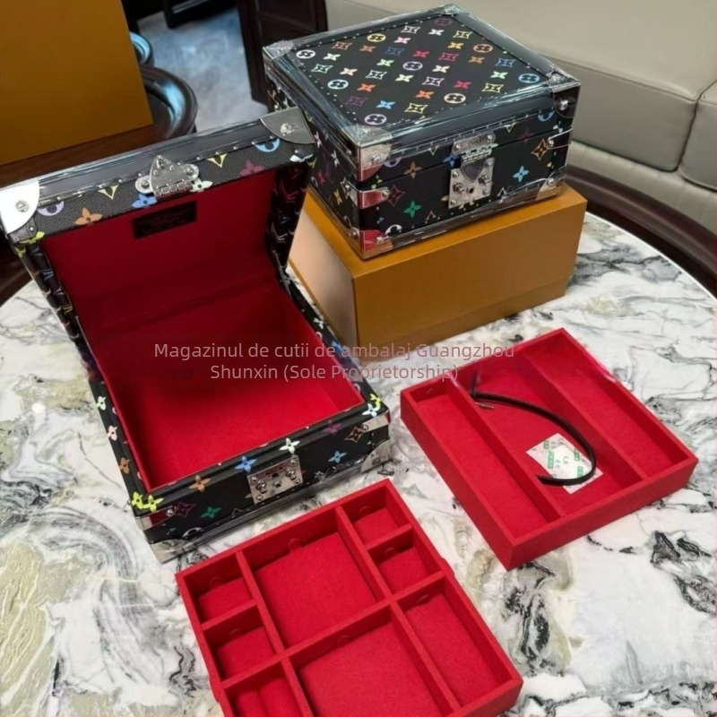 Cutie pentru ceas pentru presbiopie, cutie multifuncțională pentru bijuterii, cutie rigidă de înaltă clasă, cutie din familia L — Material: cortical; Model: Cutie; Tip ambalaj: Cutie de ambalaj; Utilizare: ambalare bijuterii