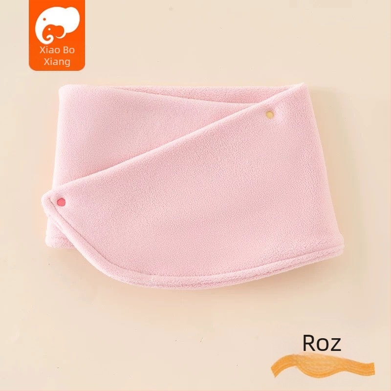 Fular pentru copii din polar fleece, stil japonez-coreean drăguț, uni, cald pentru toamnă și iarnă