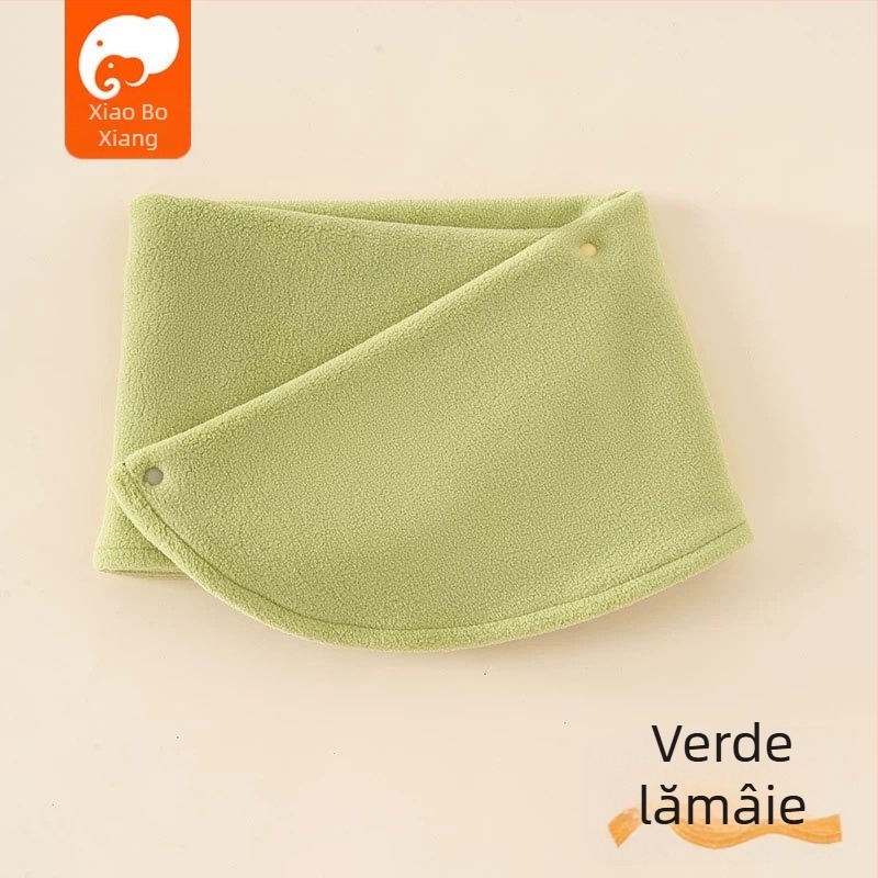 Fular pentru copii din polar fleece, stil japonez-coreean drăguț, uni, cald pentru toamnă și iarnă