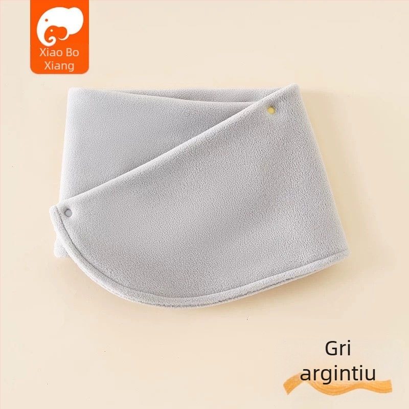 Fular pentru copii din polar fleece, stil japonez-coreean drăguț, uni, cald pentru toamnă și iarnă