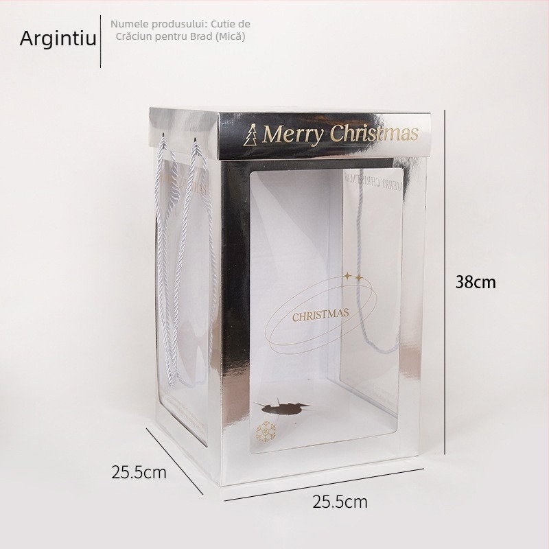 Geantă tote de Crăciun din hârtie — stil alt, ambalare cadou