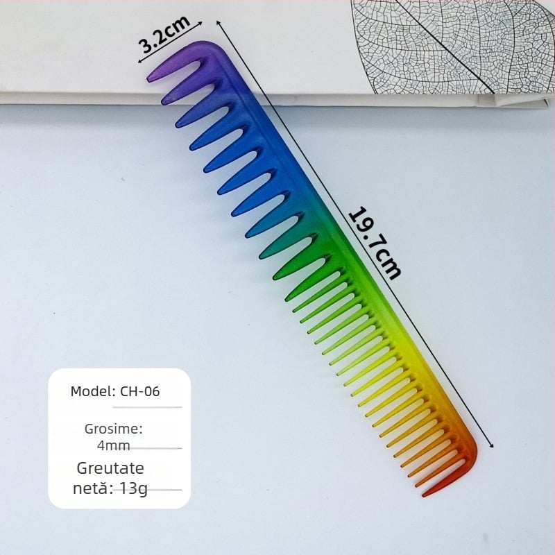 Pieptene de coafură cu coadă ascuțită, din plastic, pentru uz general