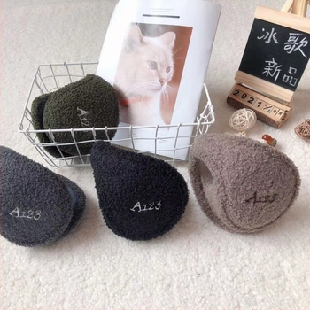 Protecții pentru urechi unisex din cașmir, pluș gros, încălzire de iarnă cu model desen animat