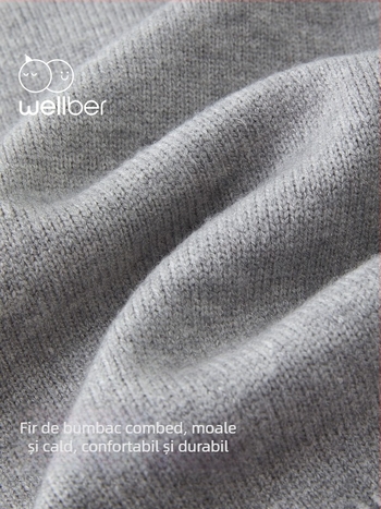 Cardigan tricotat pentru copii, din bumbac, cu mâneci lungi și guler rotund, pentru toamnă, primăvară și iarnă