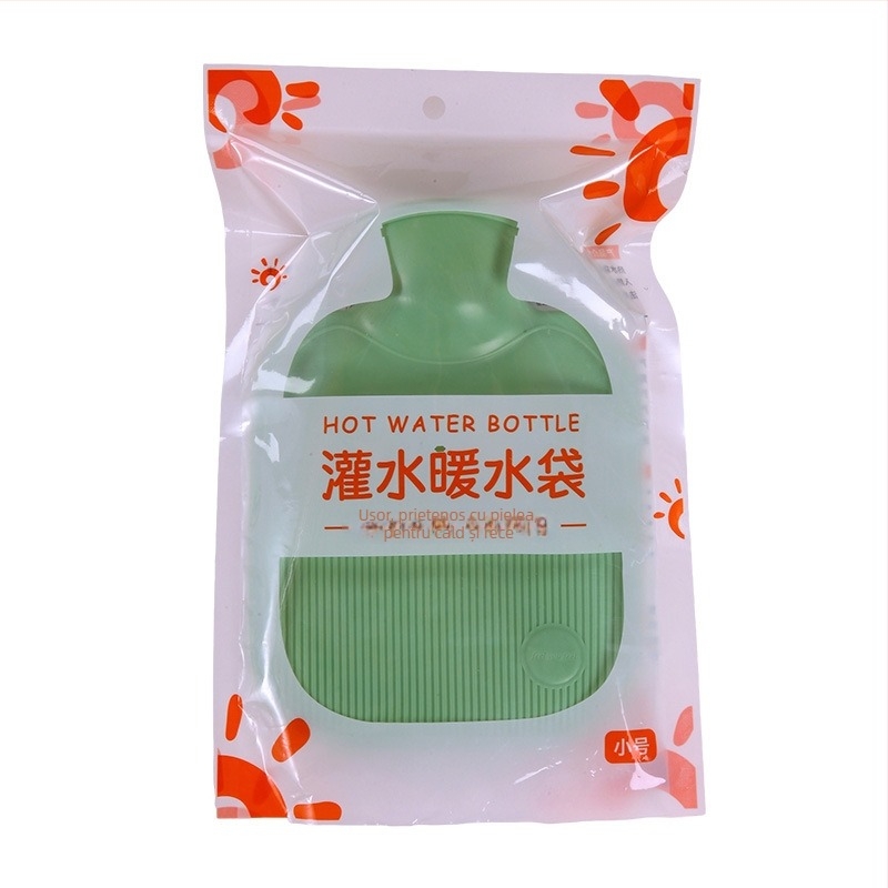 Borcă de apă caldă cu umplere prin apă, pentru încălzire a mâinilor, PVC dens, 500 g, potrivită pentru talie/abdomen/coloană/umăr/gât/mâini, cald și rece, opțiune de personalizare