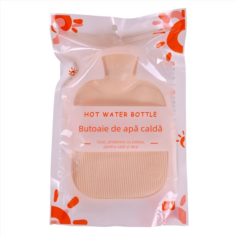 Borcă de apă caldă cu umplere prin apă, pentru încălzire a mâinilor, PVC dens, 500 g, potrivită pentru talie/abdomen/coloană/umăr/gât/mâini, cald și rece, opțiune de personalizare