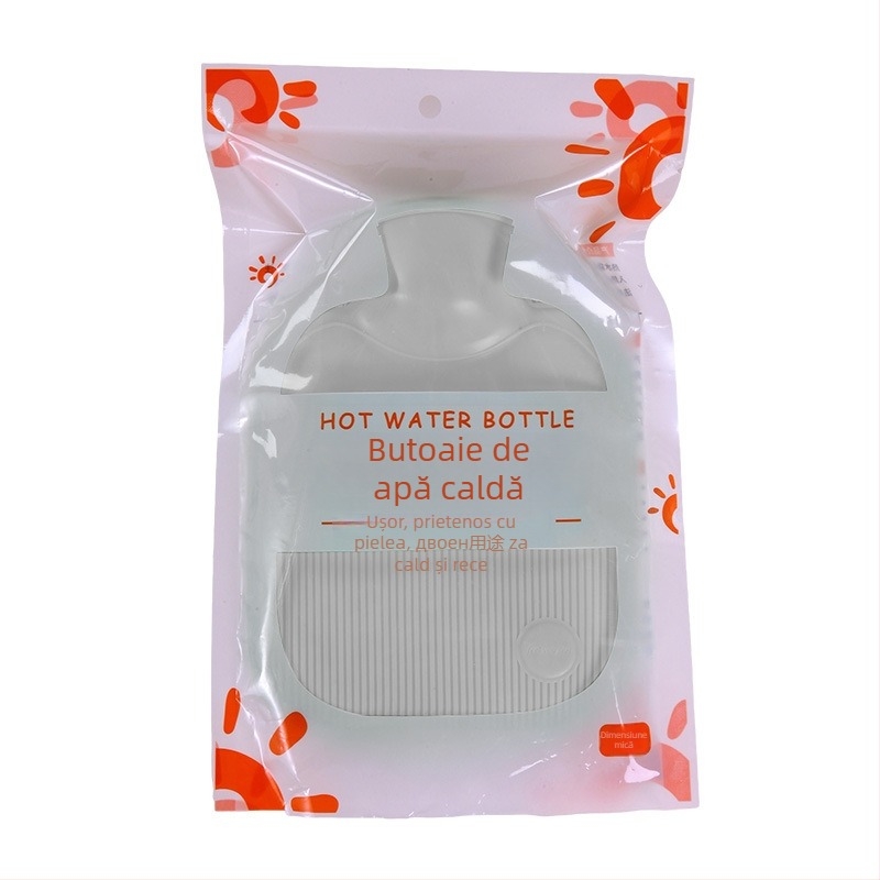 Borcă de apă caldă cu umplere prin apă, pentru încălzire a mâinilor, PVC dens, 500 g, potrivită pentru talie/abdomen/coloană/umăr/gât/mâini, cald și rece, opțiune de personalizare