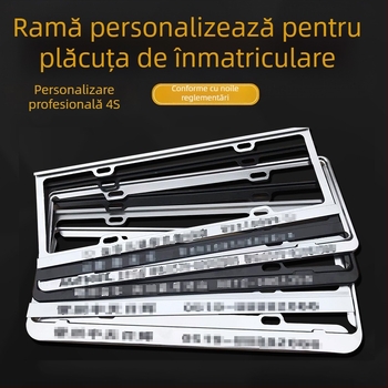 Ramă pentru plăcuța de înmatriculare din aliaj de aluminiu cu logo personalizat (Model: 4S; Material: aliaj de aluminiu, aliaj de magneziu, oțel inoxidabil; Modele compatibile: mașină mică; Număr accesoriu: 001; Brand: Bodi)