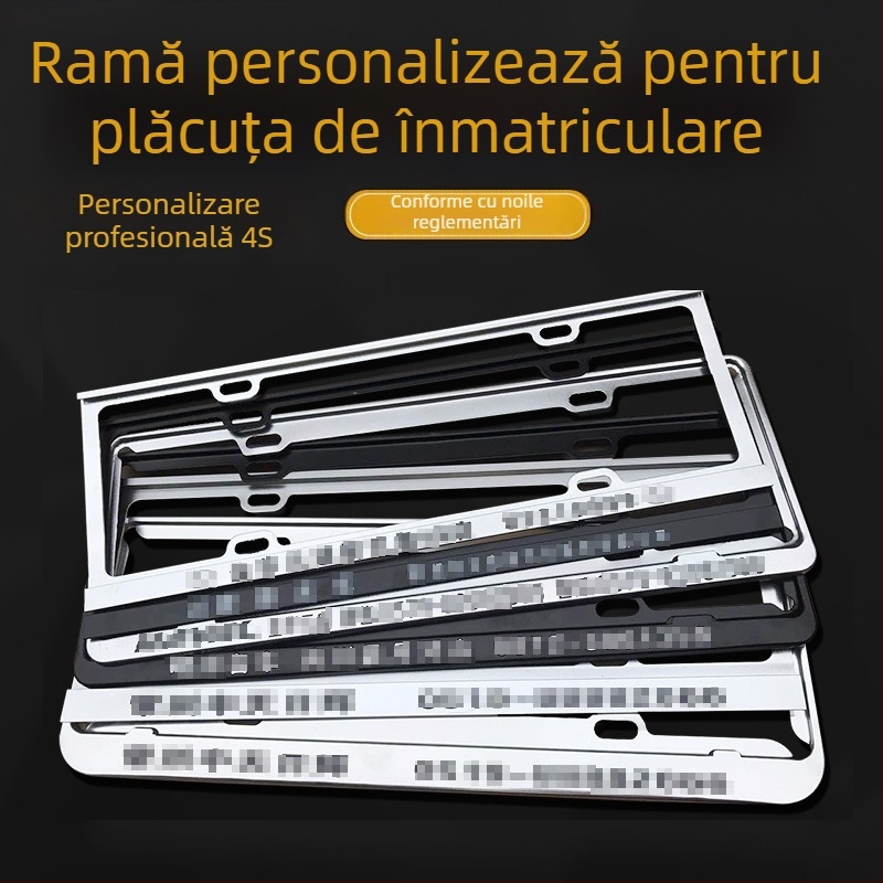 Ramă pentru plăcuța de înmatriculare din aliaj de aluminiu cu logo personalizat (Model: 4S; Material: aliaj de aluminiu, aliaj de magneziu, oțel inoxidabil; Modele compatibile: mașină mică; Număr accesoriu: 001; Brand: Bodi)