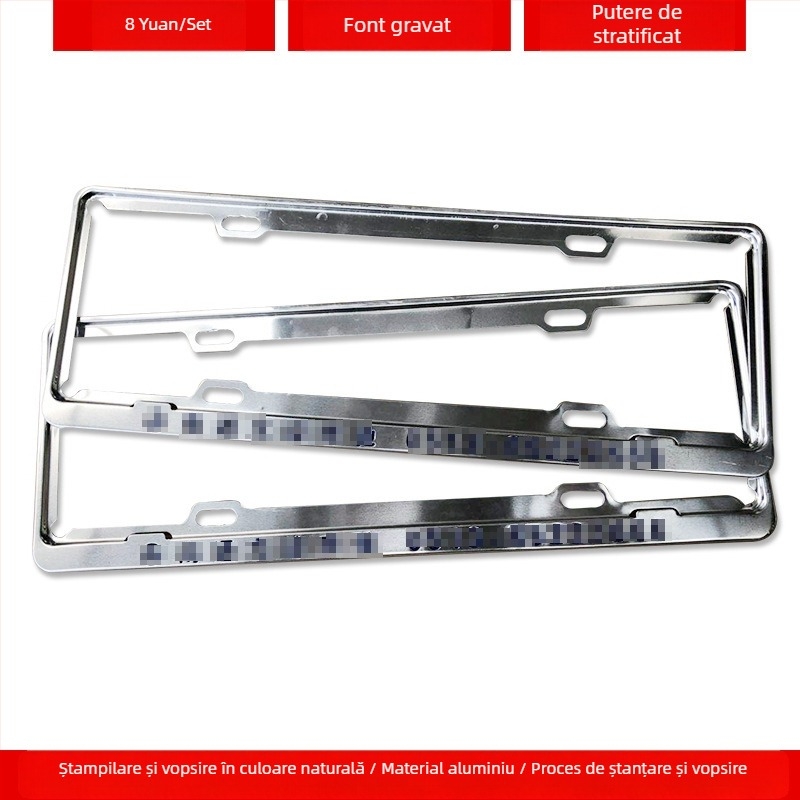 Ramă pentru plăcuța de înmatriculare din aliaj de aluminiu cu logo personalizat (Model: 4S; Material: aliaj de aluminiu, aliaj de magneziu, oțel inoxidabil; Modele compatibile: mașină mică; Număr accesoriu: 001; Brand: Bodi)